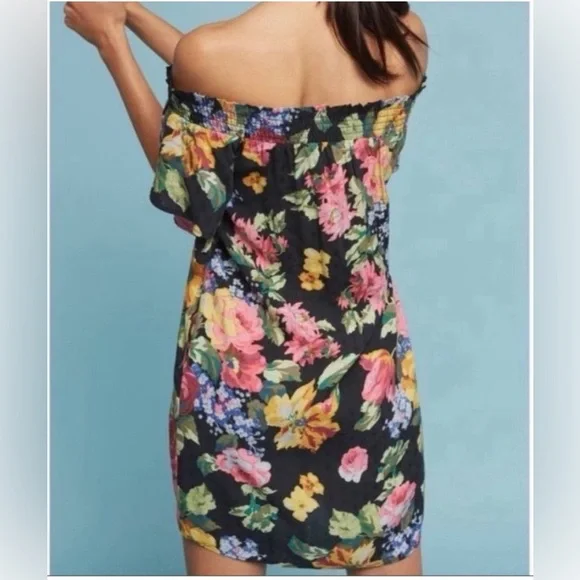 Anthropologie Off the Shoulder Flower Dress - Size XL - Picture 4 of 5
